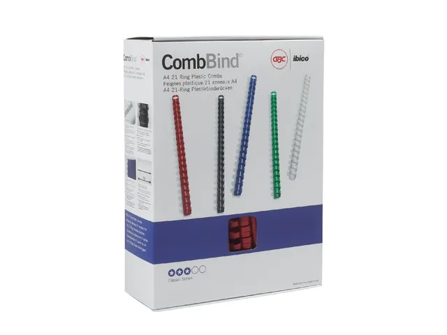 Bindrug GBC 16mm 21-rings A4 blauw 100stuks