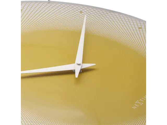 Horloge murale Nextime dia 50cm verre sphérique bleu plastique Deep