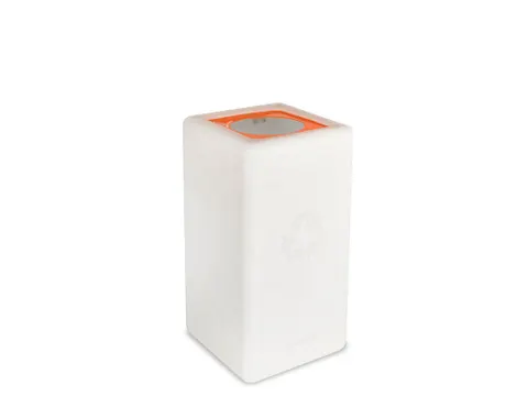 Circulaire Afvalbak BrickBin Plastic 65 Liter Wit Oranje
