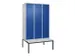 locker voor scheiding van kleding,HxBxD 2120x1200x815mm,3vak