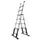 telescopische aanlegladder,7,brede treden,balk L 0,73-2,3m,geëloxeerd