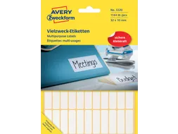 Etiket Avery Zweckform 3320 32x10mm wit 1144stuks
