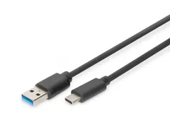 USB Type-C-aansluitkabel Type-C - A St/St 1,0m 3A 5 GB 3,0 Zwart