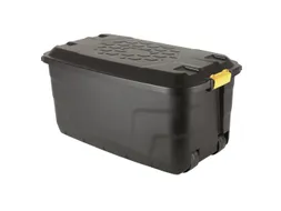 Robuuste Opbergbox 110 Liter Zwart Met Wielen