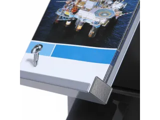 Brochurerek Totem Zilver Met Stalen Legplanken - 3