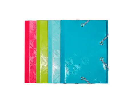 Elastomap 3 Kleppen In Gelamineerd Glanskarton Assorti