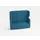 sofa,2-zits,geluidabsorberend,stof blauw,HxBxD 1330x1570x760mm