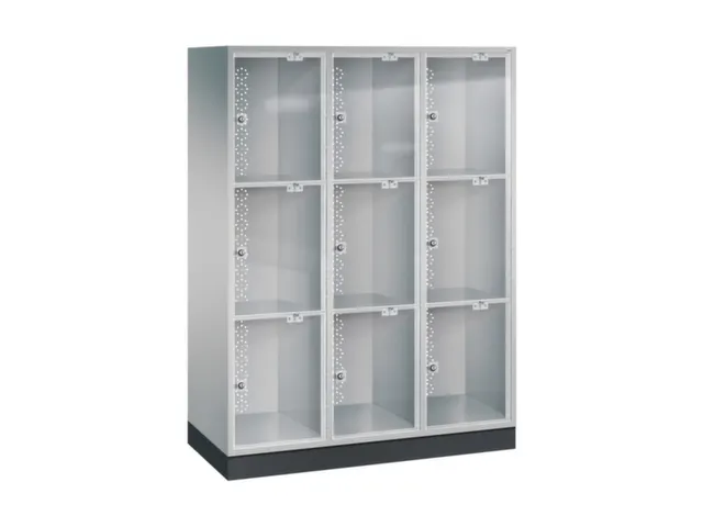 grootvolume-lockersysteem,HxBxD 1750x1220x500mm,3x3vakken,cil.-slot