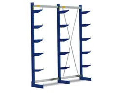 Draagarmstelling 2500x2576x990mm 6etages 810kg/etage Ral5010