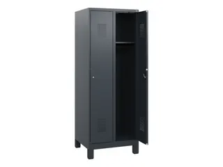 schoollocker,HxBxD 1630x600x500mm,2vak,vak B 300mm,cil.-slot,voeten - 1