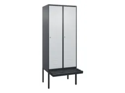 locker met bank,HxBxD 2120x800x815mm,2vak,vak B 400mm,cil.-slot