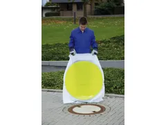 putafdekking,olie-/chemicaliënbestendig,HxØ 13x450mm,PU,geel