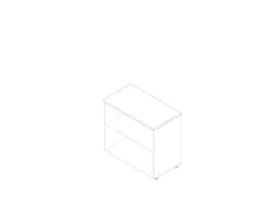 kantoorstelling,HxBxD 730x800x450mm,1xhouten vloer,2ordnerhoogtes