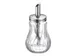Suikerstrooier 15cm, rvs/glas 25cl