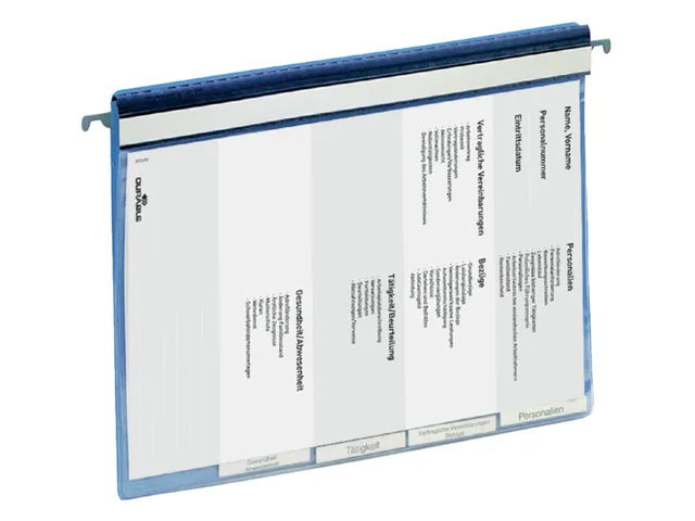 Dossiermap Durable Personeel 2555 A4 Blauw 5 vakken + hangrail