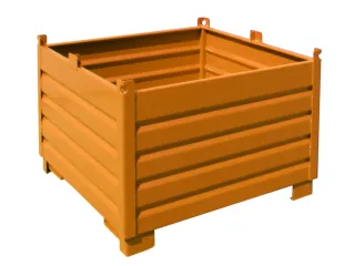 Systeem-Stapelcontainer Oranje 850x1200x1200mm 1000kg Inhoud 1m³ - 1