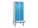 locker met bank,voor scheiding van kleding,HxBxD 2120x800x815mm,2vak