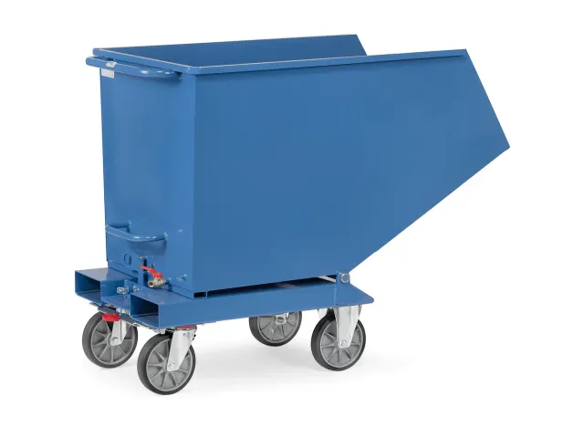 Afvalbakken 4702a Ral5007 750kg Aftapkraan