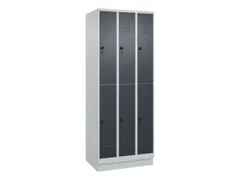 dubbeldekse locker,HxBxD 1950x750x500mm,3x2vak.,vak B 250mm