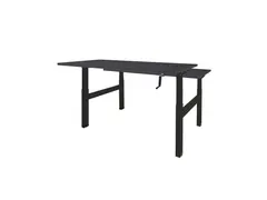 Dextro Slinger Duo zit/sta Bureau 120x80 houtprint schaduw 25mm zwart