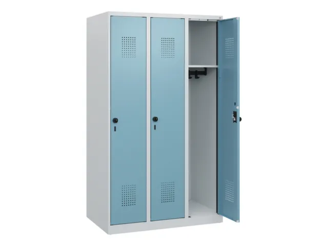 schoollocker,HxBxD 1530x900x500mm,3vak,vak B 300mm,draaigrendel