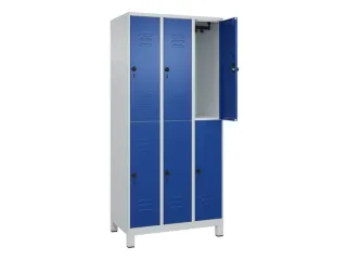 dubbeldekse locker,HxBxD 1950x900x500mm,3x2vak.,vak B 300mm - 2
