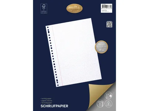 Ringbandinterieur Multo A4 23r ruit 5mm 90 grams 50 vel