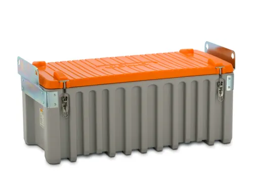 Opbergbox 250L H X B X D 570X 1240X 600Mm Kraanbaar Grijs/oranje