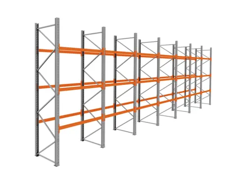 palletstelling,basis+6xaanbouw,HxBxD 3990x13575x1100mm,vakl. 3000kg