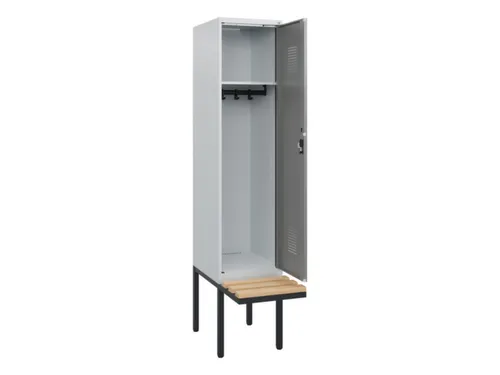 locker met bank,HxBxD 1950x400x815mm,1vak,vak B 400mm,cilinderslot