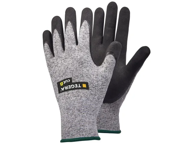 Tegera 431 snijbestendige handschoenen grijs/zwart maat 9, 12 paar