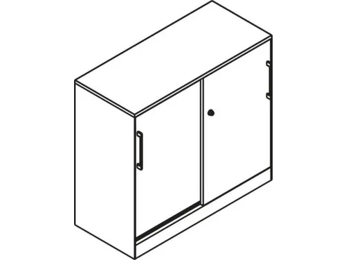 Schuifdeurkast Hxbxd 915x1200x440mm 2oh Blank Aluminium/esdoorn
