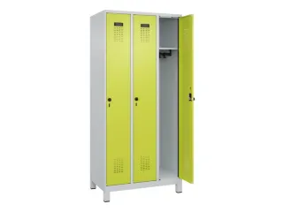 locker,HxBxD 1950x900x500mm,3vak,vak B 300mm,draaigrendel,voeten - 2