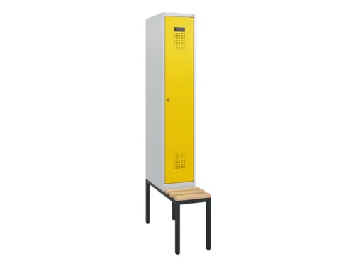 locker met bank,HxBxD 1950x300x815mm,1vak,vak B 300mm,cilinderslot