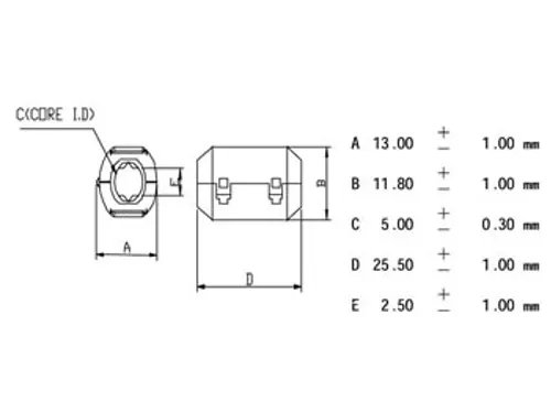 Filter Voor Voedingskabels Ø5.0mm