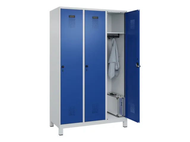 locker,HxBxD 1950x1200x500mm,3vak,vak B 400mm,draaigrendel,voeten