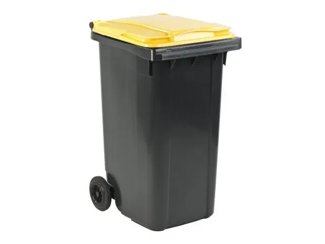 Mini-container 240 Liter Grijs Geel
