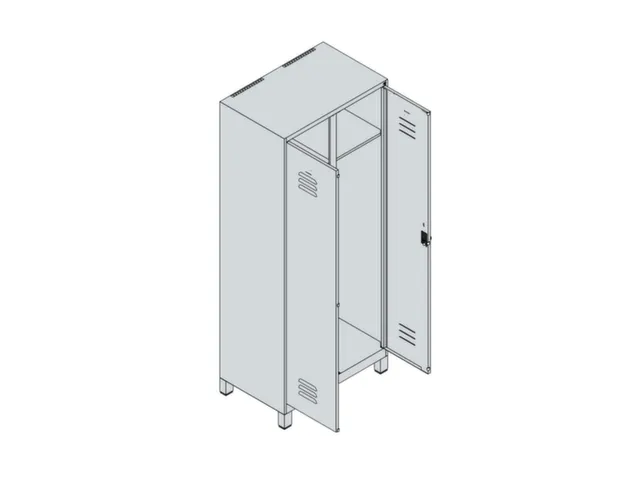 locker voor scheiding van kleding,HxBxD 1950x800x500mm,2vak