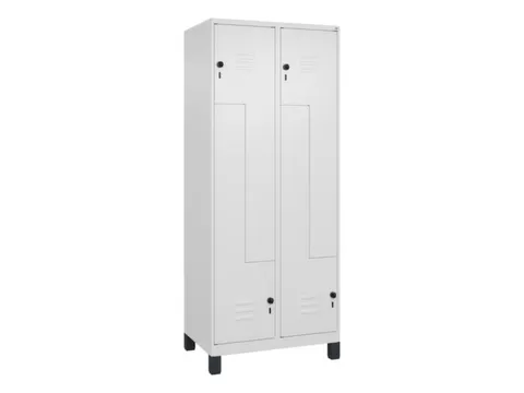Z-garderobekast,HxBxD 1950x800x500mm,vak B 200/400mm,draaigrendel