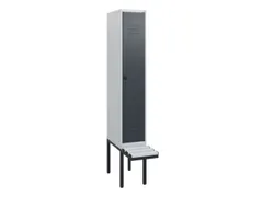 locker met bank,HxBxD 1950x300x815mm,1vak,vak B 300mm,draaigrendel
