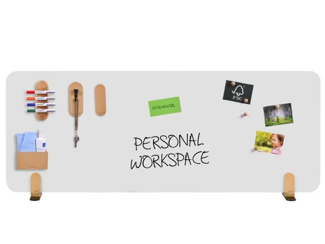 Bureauscherm Elements whiteboard 60x160cm Houder