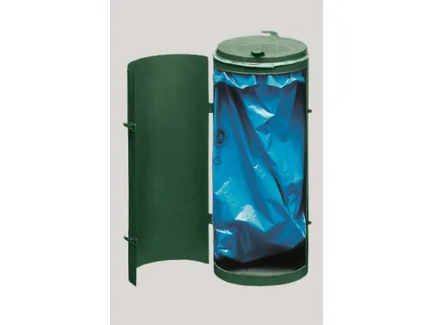 Afvalverzamelaar 70 Liter HxØ 900x450mm Met Deur Staal Ral6005
