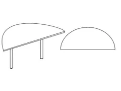 aanbouwtafel,i.h.v.,HxBxD 720-840x1600x800mm,halfrond,MP-lichtgrijs