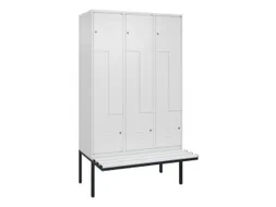 Z-garderobekast,HxBxD 2120x1200x815mm,6vak,vak B 400mm,cil.-slot
