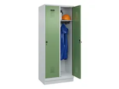 locker,HxBxD 1950x800x500mm,2vak,vak B 400mm,draaigrendel,sokkel