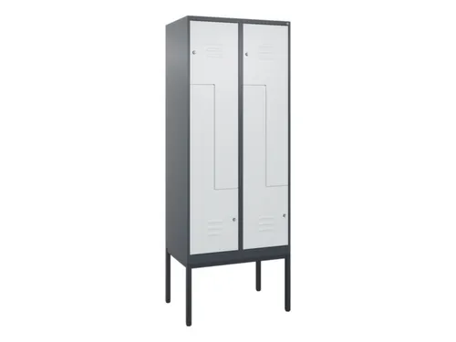 Z-garderobekast,HxBxD 2120x800x500mm,vak B 200/400mm,cil.-slot