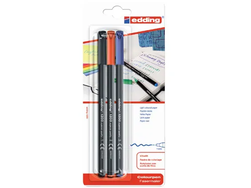 Fineliner edding 1200 assorti 1.0mm blister à 3 stuks