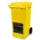 verrijdbare zoutbak,240l,HxBxD 1075x580x730mm,HDPE,geel,deksel geel