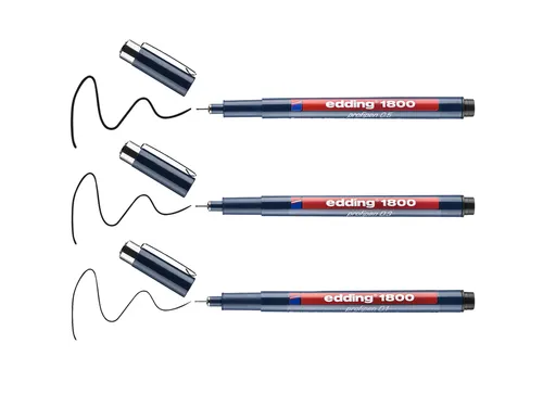 Fineliner edding 1800 zwart assorti set