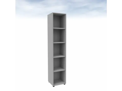 kantoorstelling HxBxD 2140x430x450mm 5 OH 4xhouten vloer aluminium